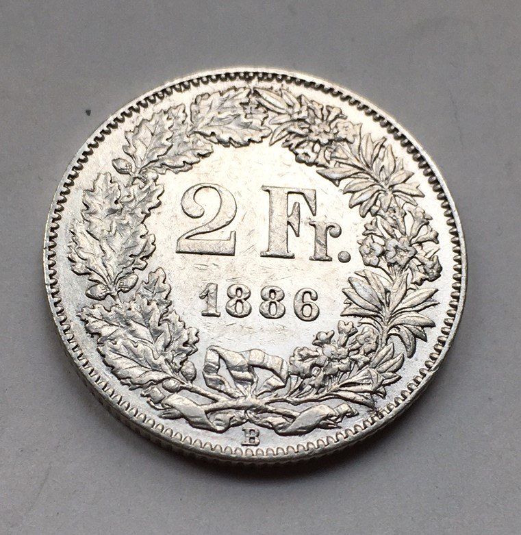 Tutti le monete: 1886 2 Franken vz+ – Usato da Kirchberg SG venduto da Zenhad69