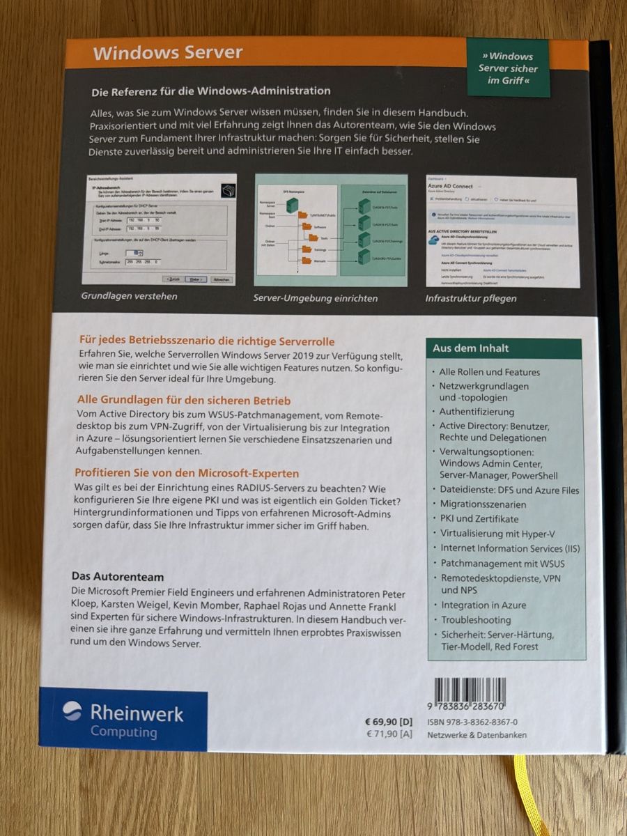 Bücher: Windows Server umfassendes Handbuch Rheinwerk – Neu und originalverpackt aus Hauptwil von Tifosi92 1