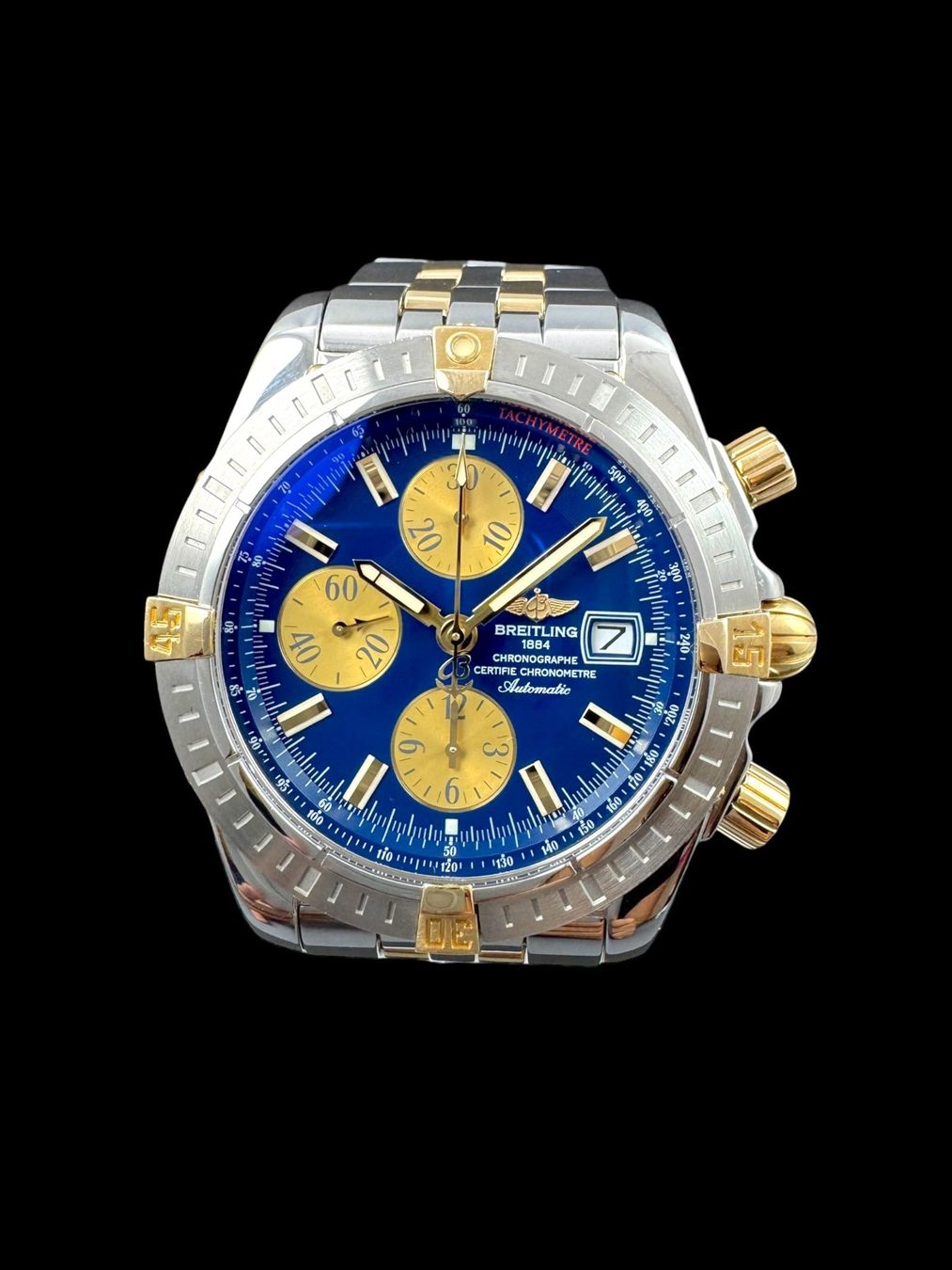 Breitling Orologi: Breitling Chronomat Evolution Automatic 45mm Bicolor *U1445 – Usato da Zürich venduto da GalerieInauen 5
