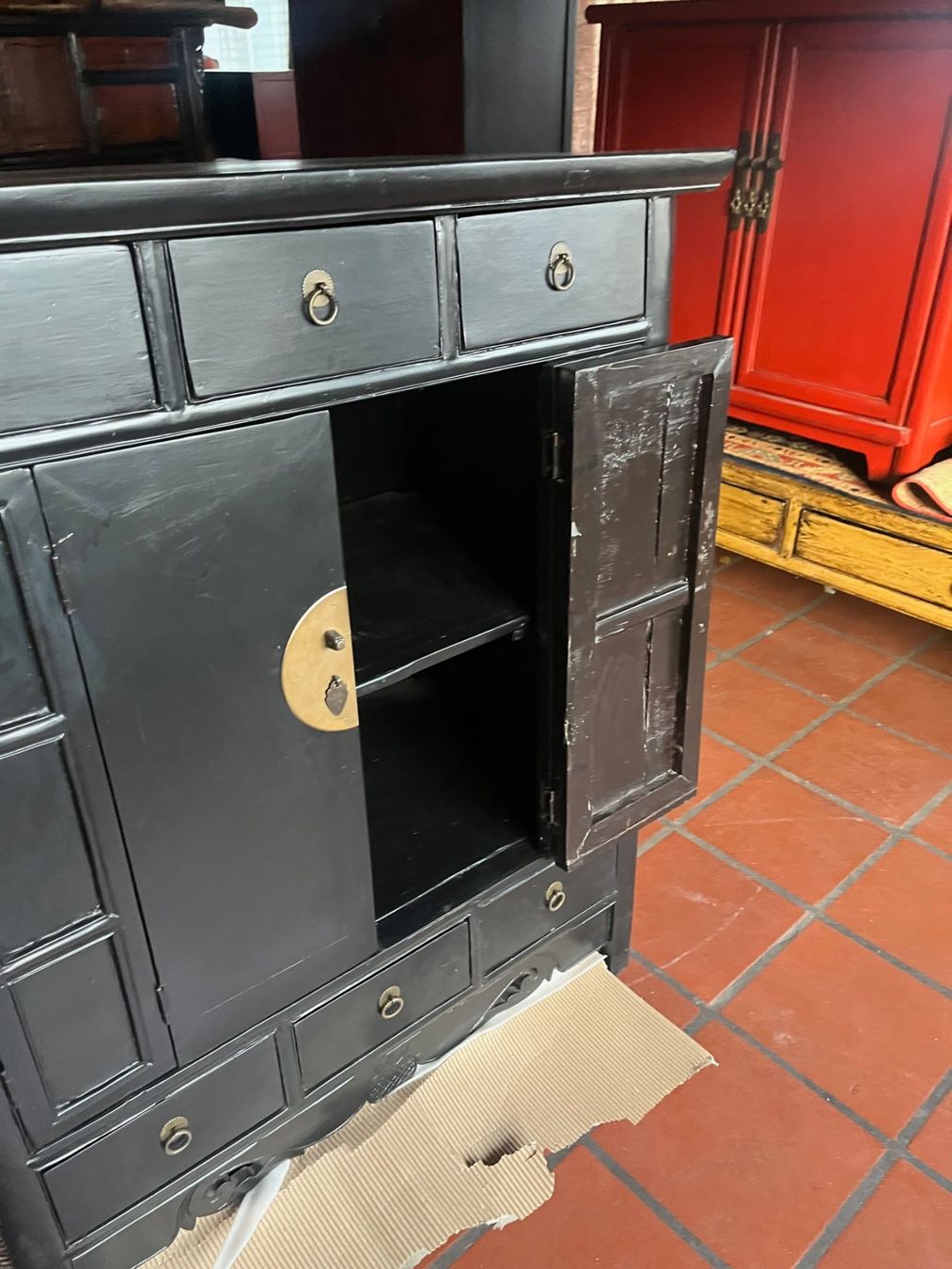 Kommoden: Asiatischer Schrank, Sideboard, Kommode, schwarz – Neu (gemäss Beschreibung) aus Cham von mjg1901 9