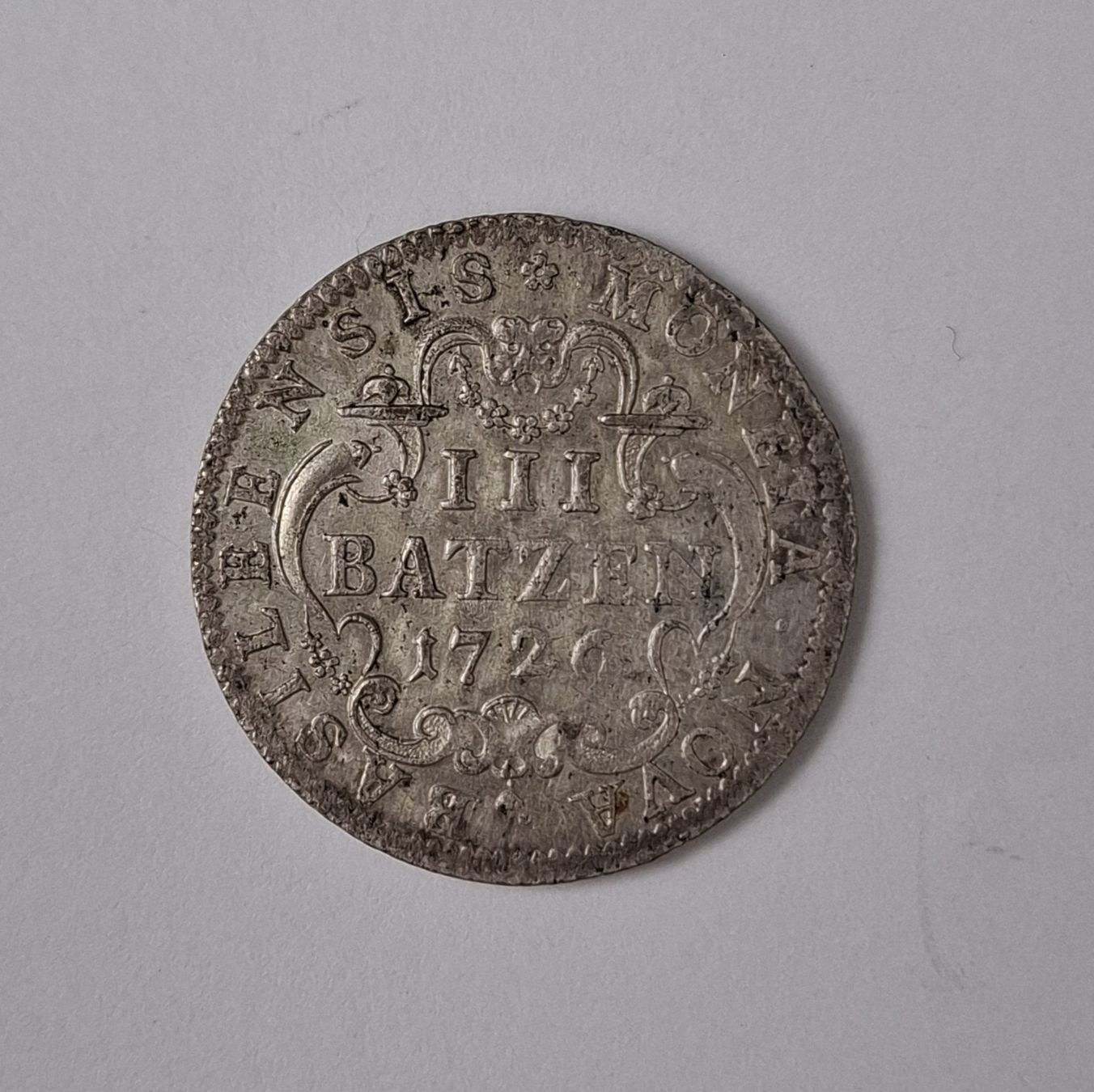 Tutti le monete: Ville de Bâle - 3 batzen 1726 – Usato da Genève venduto da fab_x7q2