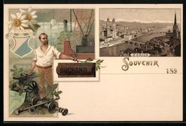 Litho Zürich, Ortsansicht, Reklame Kaka