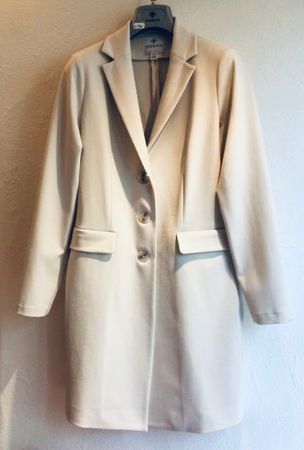 Piu & Piu lange Jacke fester Viscose Jersey milk Gr 38 neu