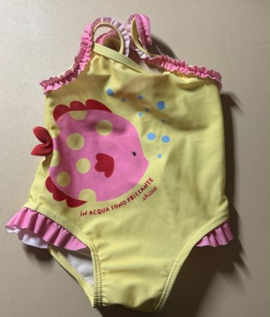 Chicco Baby Badekleid, Gelb mit Fischprint