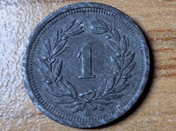 Alle Münzen: 1 Rappen 1945 - Selten! – Gebraucht aus Münchenstein von purbach1 7