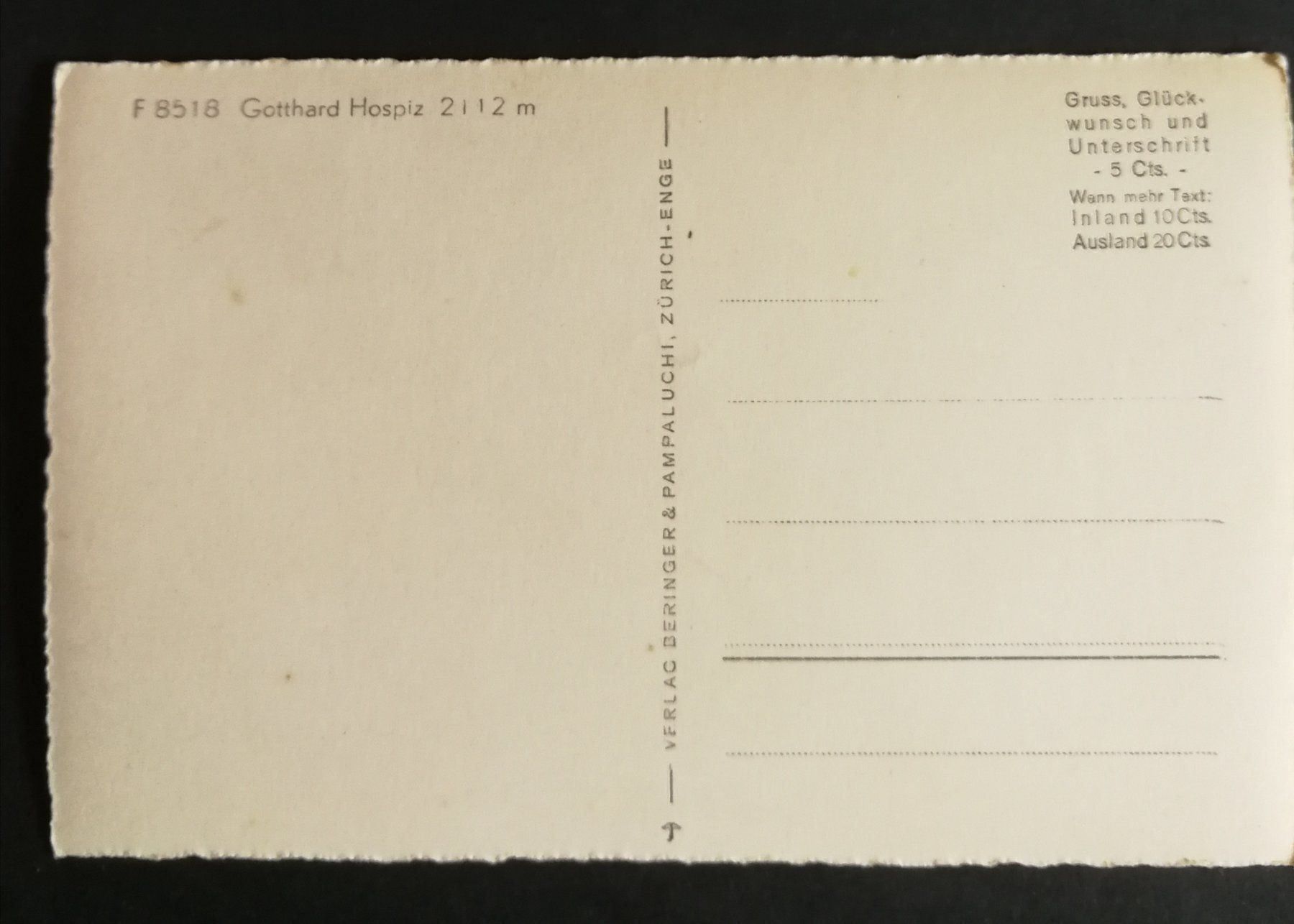 Cartoline postali: Gotthard Hospiz – Nuovo (secondo la descrizione) da Malans GR venduto da soboru 1
