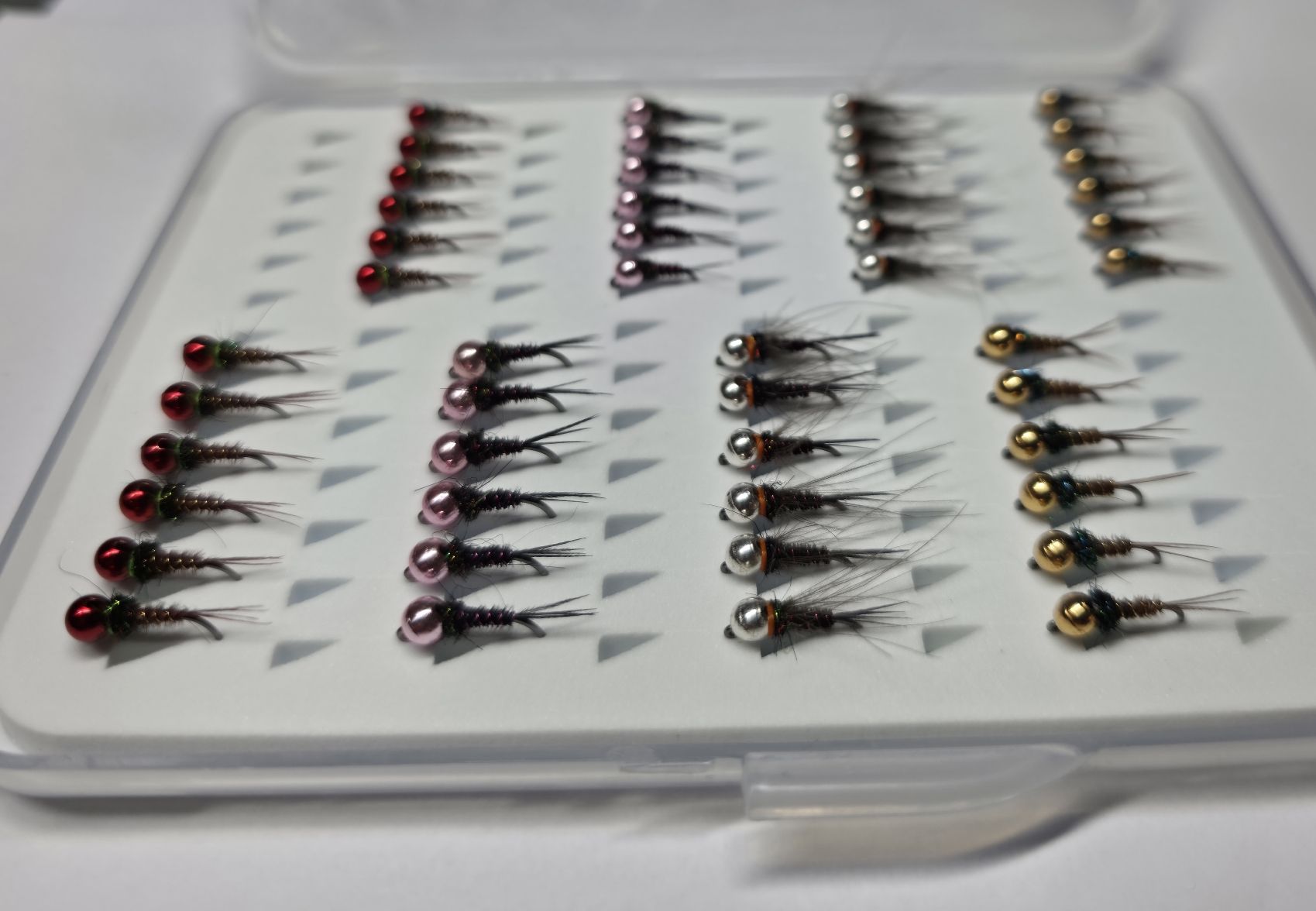 Esche: Box mit 48 Tungsten Nymphen – Nuovo (secondo la descrizione) da Degersheim venduto da HookedOnTheFly 1