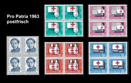 Pro Patria 1963 Serie, Viererblöcke postfrisch