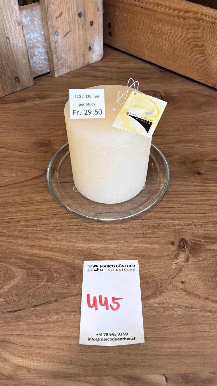 Kerzen: 0445 Posten Raureif Kerze aus Liquidation – Neu (gemäss Beschreibung) aus Derendingen von Meisterstuecke