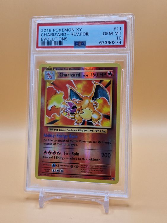 Charizard Reverse Holo 11/108 Evolutions PSA Gem Mint 10 Kaufen auf