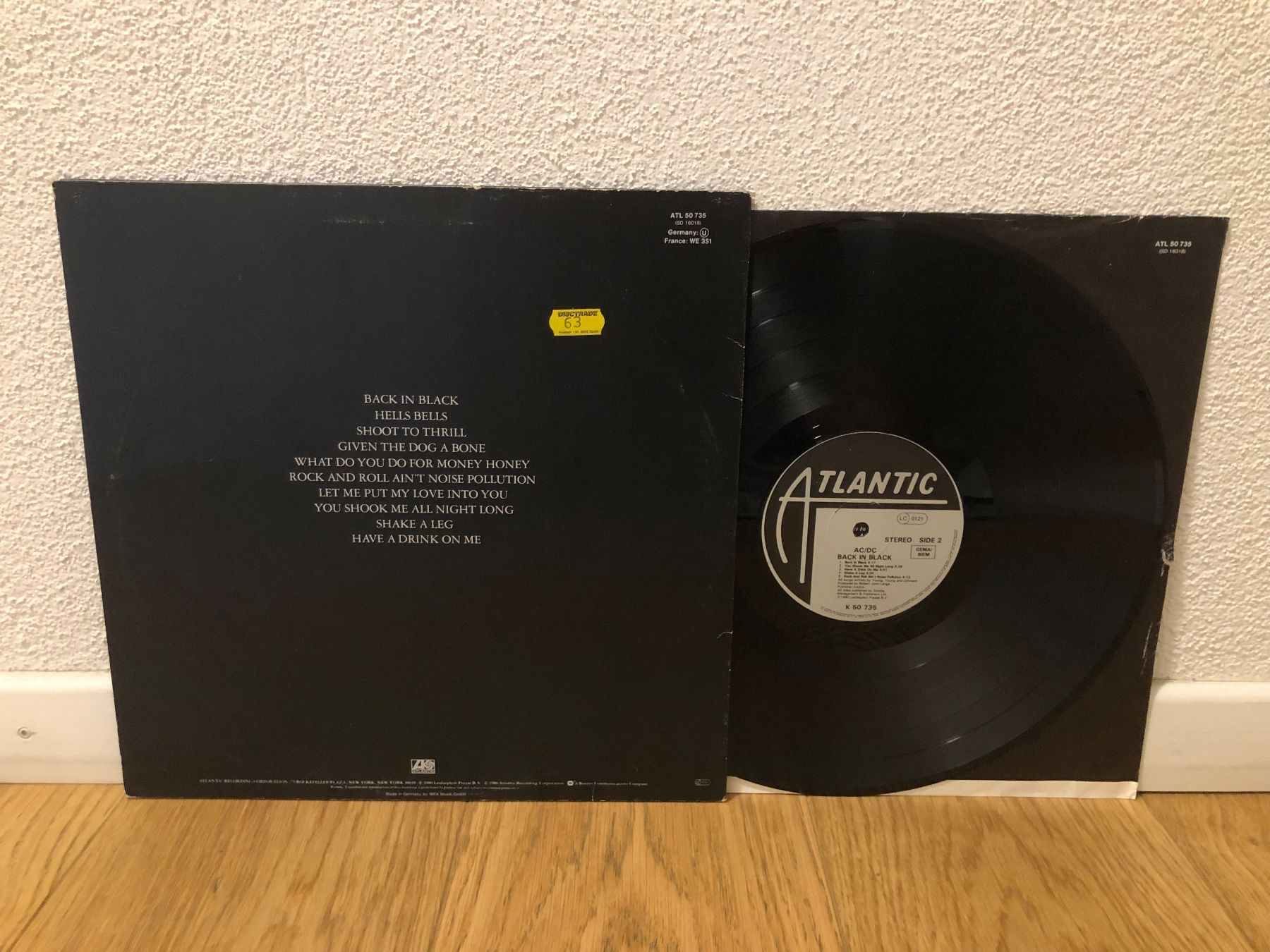 Schallplatten: AC DC - BACK IN BLACK LP DE 1980 ATLANTIC – Gebraucht aus Zofingen von kartengeheimniss 1