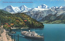 Thunersee Beatenbucht Eiger Mönch und Jungfrau Beatenbucht