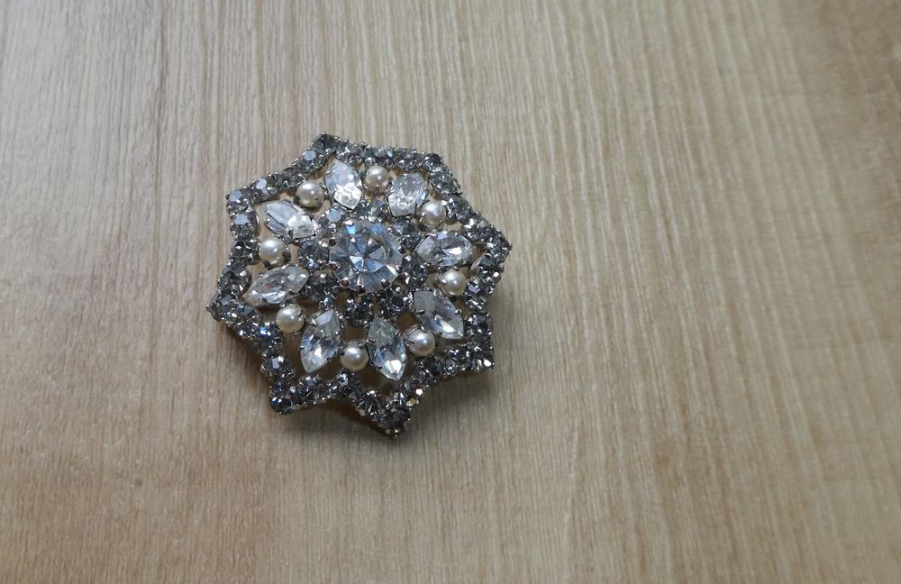 Kercisbeauty Haarkamm Für Hochzeit – Mit Perlen, Strass & Blume, Handgefertigt, Vintage-Stil