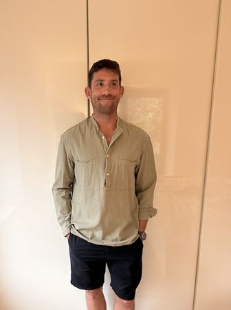 Cotton and linen shirt M