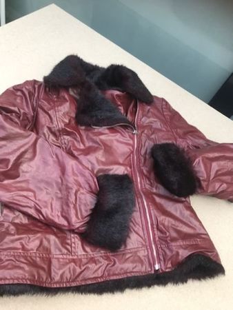Damen Jacke Leder Imitation S