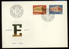 1969, FDC, Europa (Nr. 466–467)