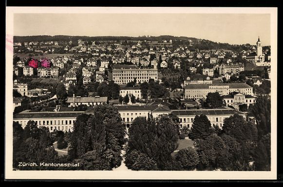 Cartoline postali: AK Zürich, Kantonsspital – Usato da Berlin venduto da bartko-reher