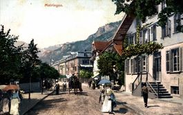 Meiringen. Kirchstrasse mit Hotel Krone