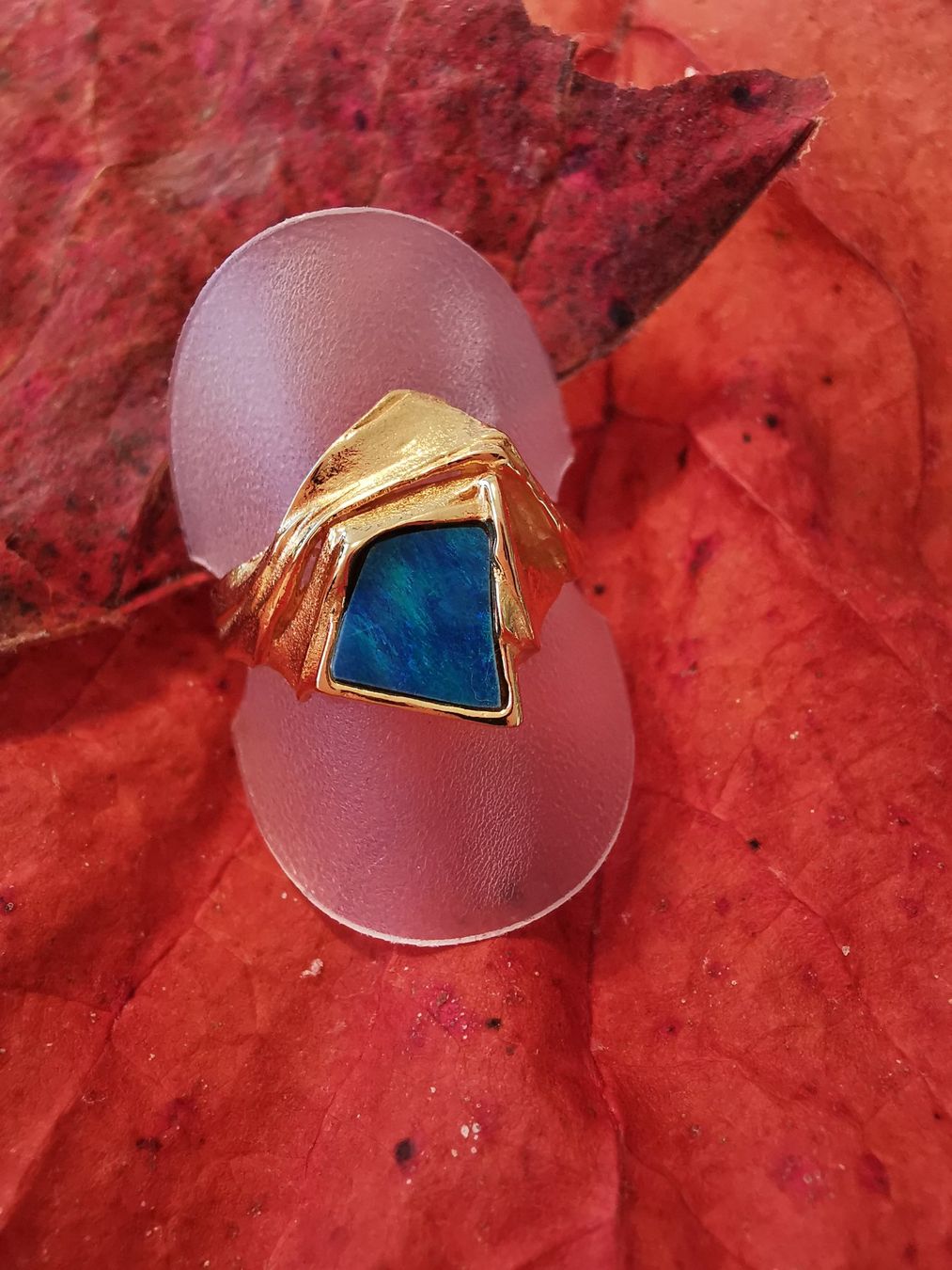 Anelli: 18Kt. Gelbgold Damenring mit wunderschönem Opal – Nuovo e nell'imballaggio originale da Dierikon venduto da Buntspecht-10 4