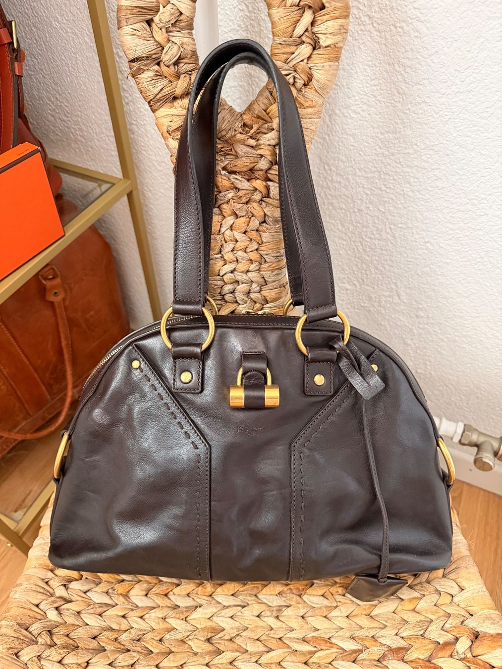 Saint Laurent Borse da donna: Yves Saint Laurant Muse Leder Handtasche – Usato da Samstagern venduto da flowergirlshop