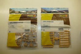 Faller H0: Werkzeuge, Fässer und Baumstämme