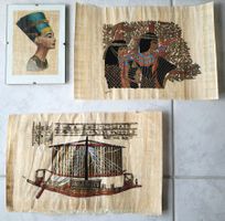 Original Ägyptische Zeichnungen auf Papyrus