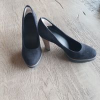 🐸 WILDLEDER-PUMPS 37 mit 2 CM PLATEAU