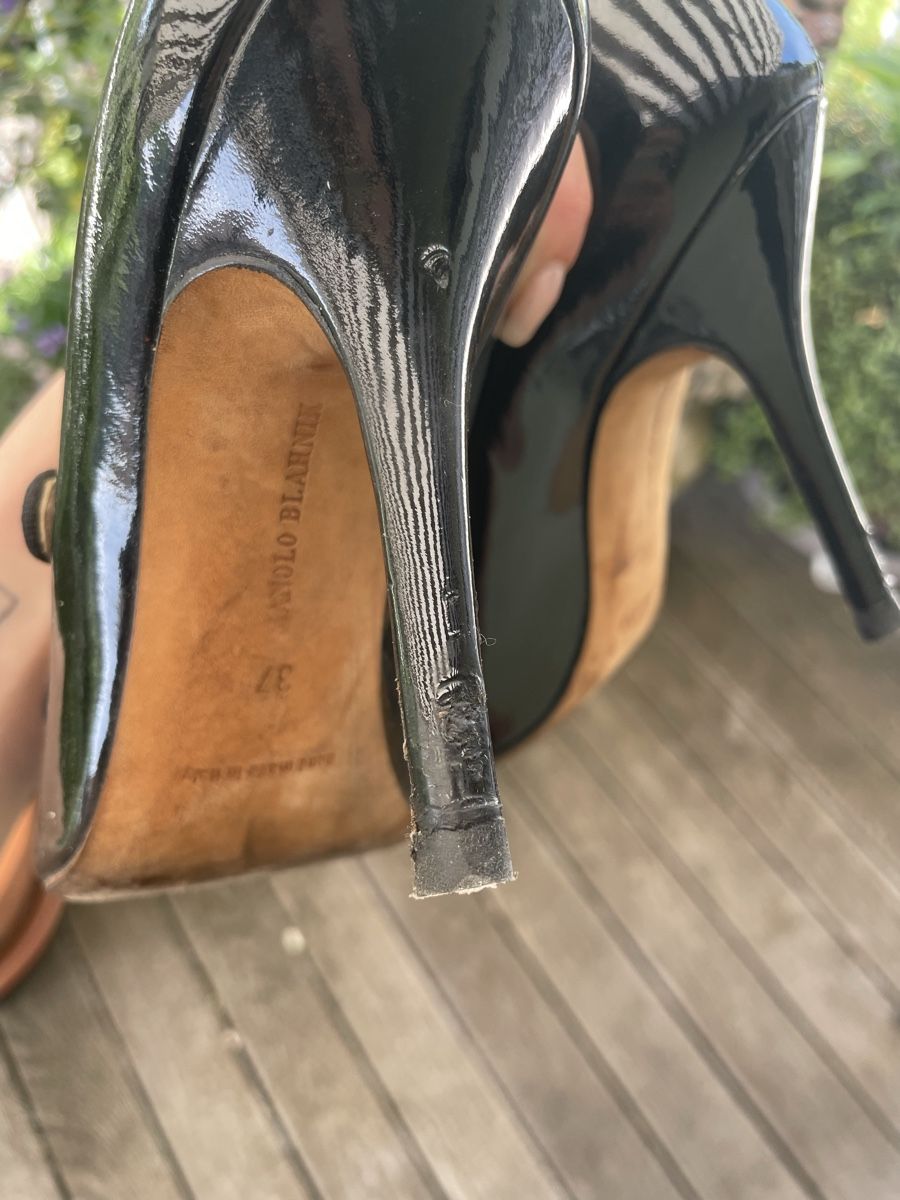 Manolo Blahnik Scarpe da donna: Manolo Blahnik Lackleder Capri Mary Janes – Usato da Niederwangen BE venduto da Bobstrrr 4