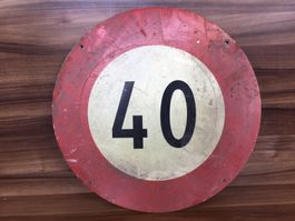 Gebrauchtes Verkehrsschild 60 für Geburtstags Deko