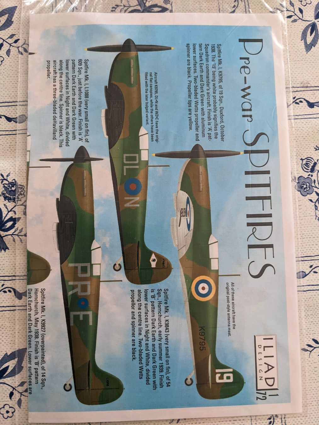 Kit di modellismo & Modellini statici: Decal Set Early preWar Spitfires – Usato da Neuenhof venduto da Abakan 1