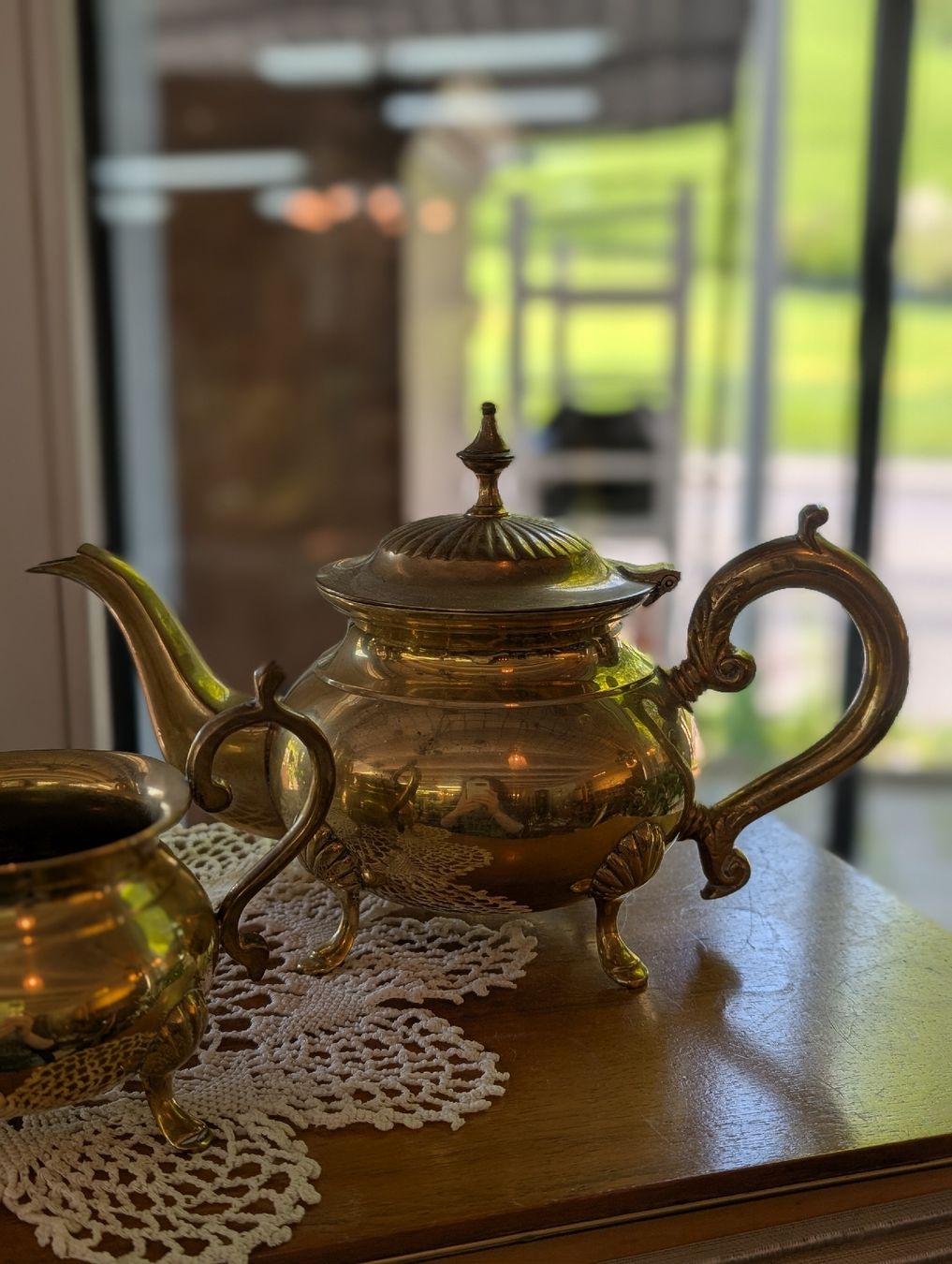 Teiere: Elegantes Messing Kaffee- / Teeset – Usato da Adligenswil venduto da karinma 3