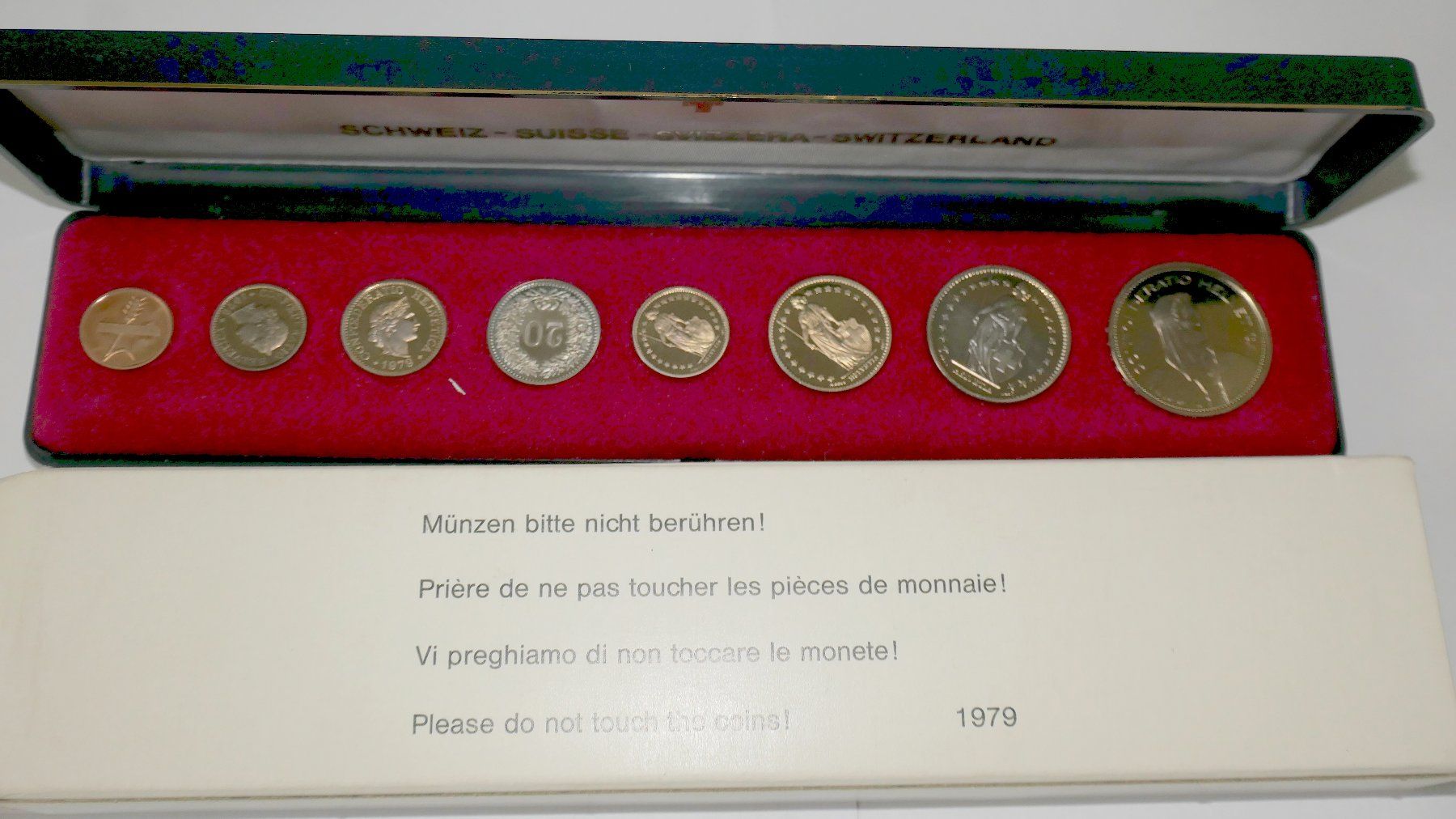 Alle Münzen: Münzsatz Schweiz 1979 Polierte Platte – Neu und originalverpackt aus Hinterkappelen von himi02