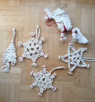 Makramee Weihnachtsdeko Set – handgefertigte rustikale Boho