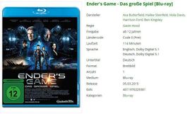 Ender's Game - Das große Spiel (Blu-ray)