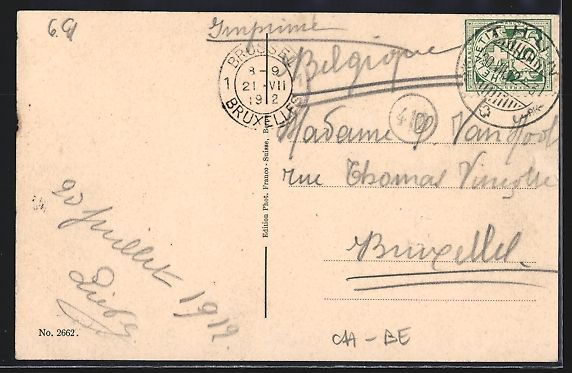 Cartoline postali: AK Thun, die Hauptstrasse, 1912 – Usato da Berlin venduto da bartko-reher 1