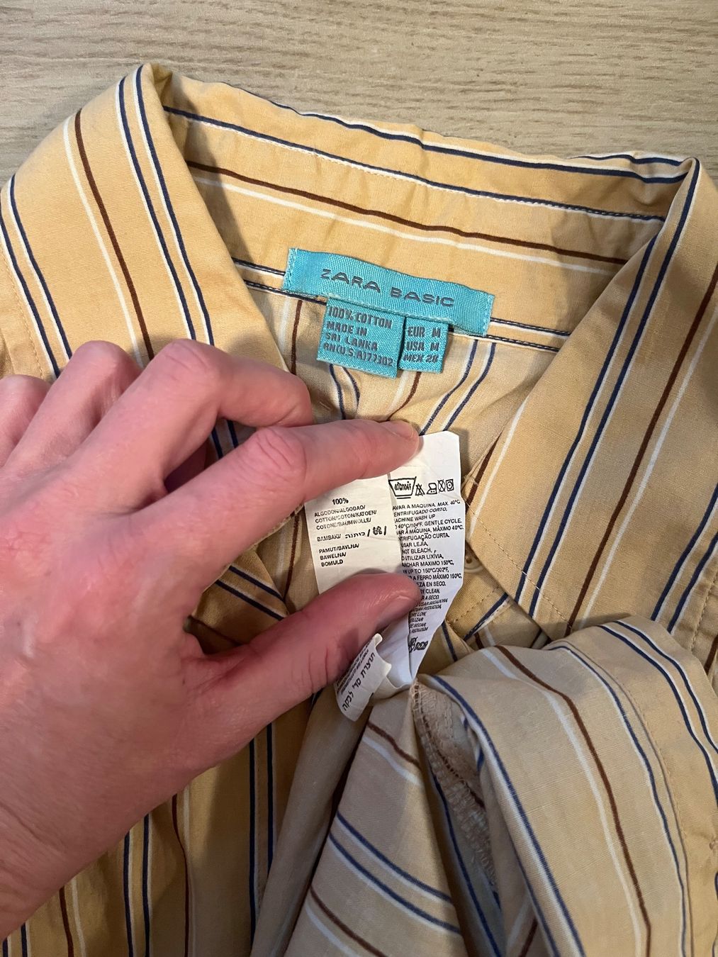 Zara Camicette: beige-gestreifte Bluse, Grösse M von Zara – Usato da Lugano venduto da sweetyd84 2