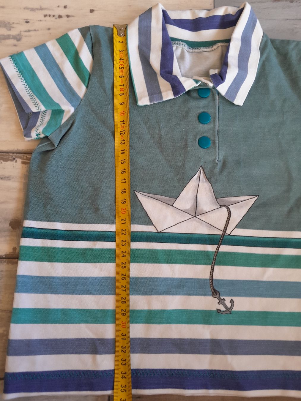 Hemden, T-Shirts & Polos: 98 Schiffli selfmade Polo junge garcon handmade – Gebraucht aus Sevelen von boutiquenounou 1