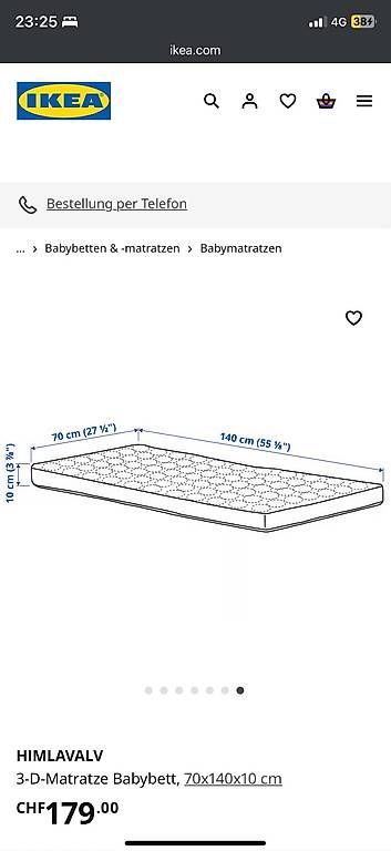 Materassi: Kinderbett Matratze Ikea Himlavalv 140x70 – Usato da Winterthur venduto da Samantha59 3