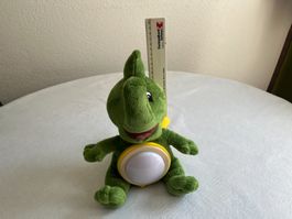Süsser, grüner Drache mit  Licht, neuwertig!