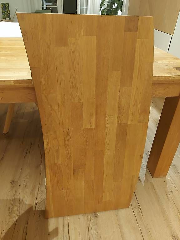 Jysk Set di tavolo e panche: Esstisch 160cm mit 2 Zusatzplatten und 6 Stühlen, Eiche – Usato da Dettighofen venduto da sab_6vw5 2