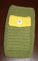 Handy - Hülle Handy - Tasche Handy - Socken olive-gelb