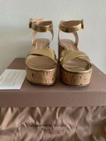 GIANVITO ROSSI: OVP - Exkl. Leder-GOLD-Sandale, 37, NP 895.-