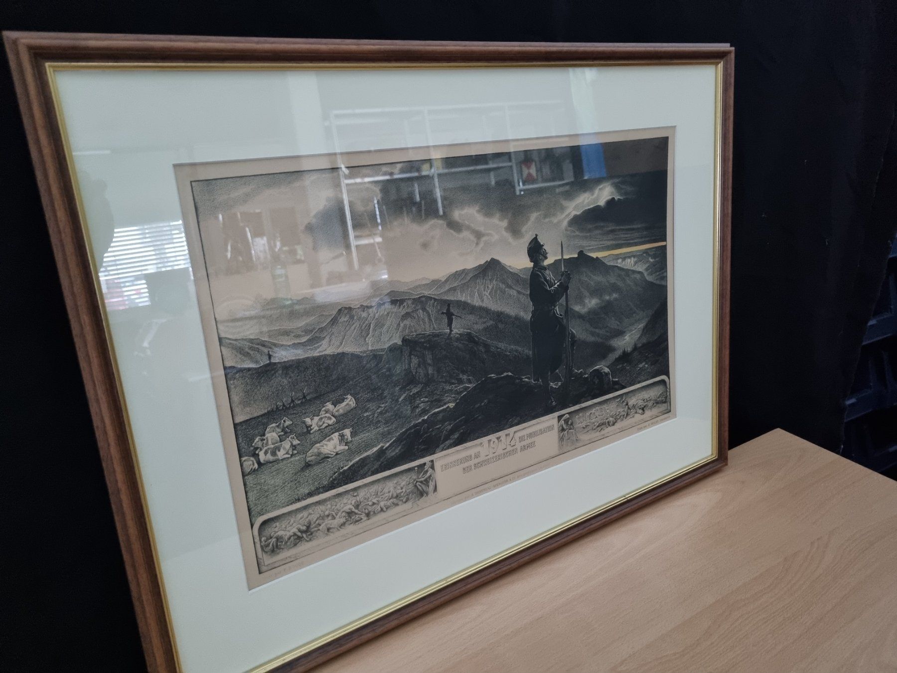 Poster & Bilder: Erinnerung 1914 Mobilisation der Schweizer Armee, gerahmt – Gebraucht aus Lenzburg von freedomky 6