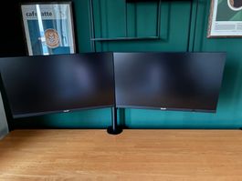 2 Bildschirme Acer mit Monitorhalterung