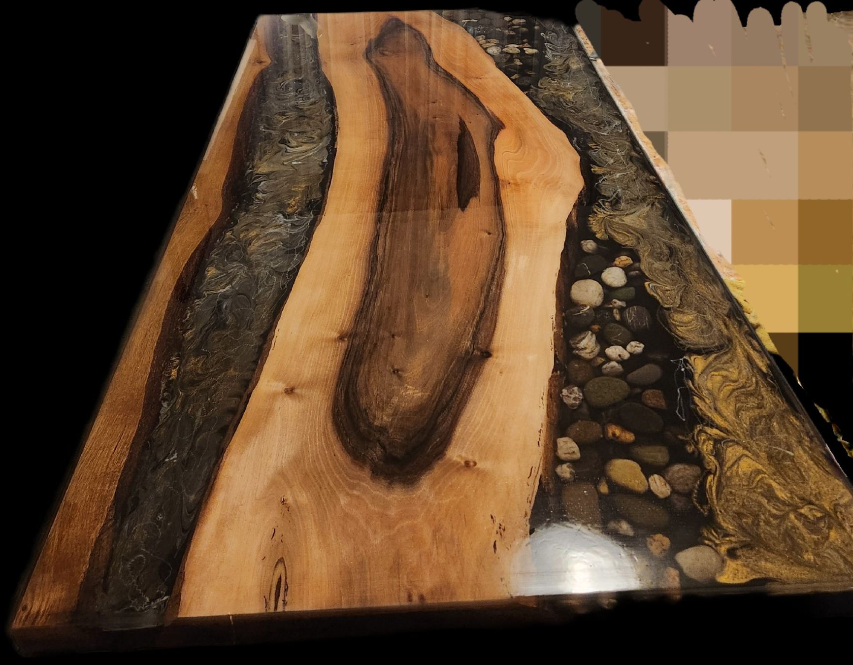 Tavoli: Tisch aus Holz und Harz – Nuovo e nell'imballaggio originale da Ottenbach venduto da gia_bw75 2