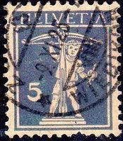 TELLKNABE MIT ARMBRUST 5 RP NR 157 VOLLSTEMPEL - B561