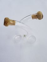 Vintage Glasflsche mit 2 Korken
