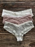3er-Set Damen Slips mit Spitze – Größe L