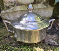Zuckerdose Rosenthal versilbert mit Deckel Porzelan