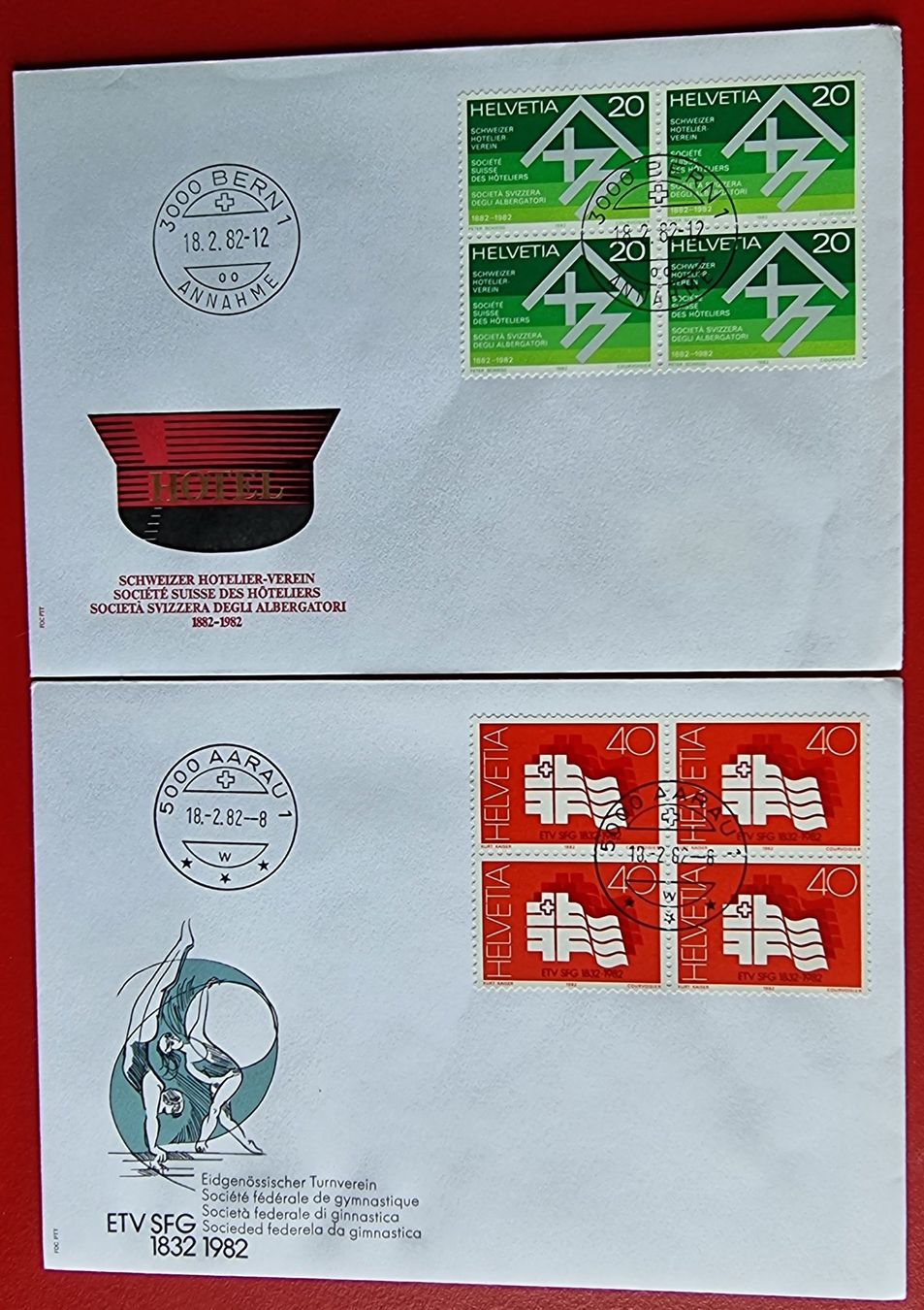 Tutti i francobolli: WERBEMARKEN 663 - 667 SATZ VIERERBLOCK FDC 1982 – Nuovo (secondo la descrizione) da Düdingen venduto da Quartierstrasse 1